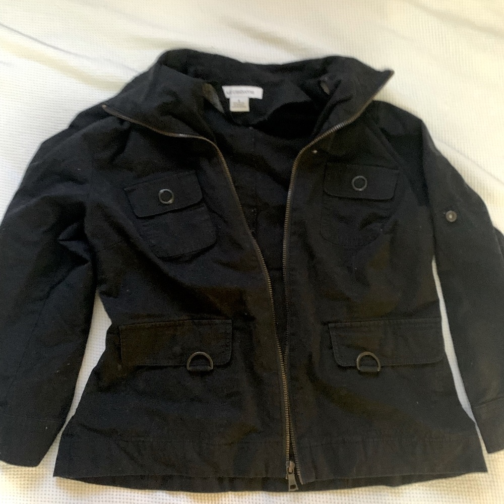 Liz Claiborne black jacket with pockets, size small